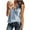 Blue, variant on Womens V Neck Waffle Knit Vest Summer Casual Sleeveless Loose Tank Tops