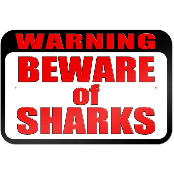 Warning Beware of Sharks Sign