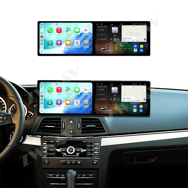 ZWNAV Dual 9.1 inch Screen Car Radio For Mercedes-Benz E 2-door coupe W212 2009-2011 Android 15 Multimedia Player GPS Navigation Auto DSP Stereo Host