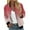 Pink, variant on QATAINLAV Zip Up Jackets for Women Lightweight WindproBomber Jacket Gradient Print Baseball Jacket Motor Biker Jackets Stand Collar Outwear Tops with Pockets Todays Blue L