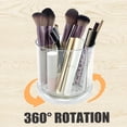thumbnail image 2 of Soporte para brochas de maquillaje LOOENM 360 giratorio de plástico transparente, 2 of 7