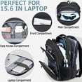 thumbnail image 3 of Mochila BIKROD para hombre y mujer resistente al agua negra, 3 of 8