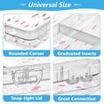 thumbnail image 4 of Plastic Pencil Box Large Capacity Pencil Boxes Clear Boxes with Snap-Tight Lid Stylish Office Supplies Storage Organizer Box Watercolor Cherries Pattern, 4 of 7