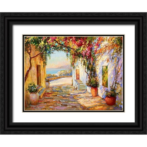 Obuchovsky, Yury 18x15 Black Ornate Wood Framed with Double Matting Museum Art Print Titled - Exit to the Sea II