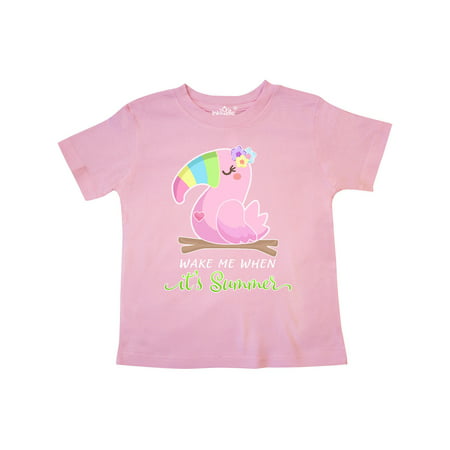 

Inktastic Funny Wake Me When It s Summer Sleepy Parrot Gift Toddler Boy or Toddler Girl T-Shirt