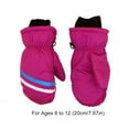 thumbnail image 4 of Wosthever 3 pares de manoplas para niños, guantes Unisex impermeables de invierno con gancho, accesorios fáciles de combinar, suministros de Suministros térmicos Rosa roja L, 4 of 6