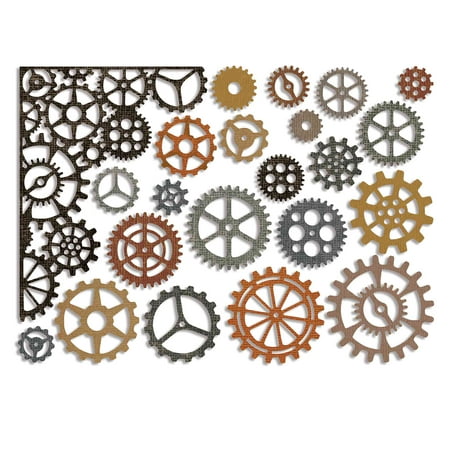 UPC: 0630454226253 | Sizzix Thinlits Dies – Gearhead by Tim Holtz