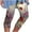 Yellow, variant on ZToonmas Women's Floral Print High Waist Capri Leggings Stretchy Cropped Yoga Pants for Workout and Beachwear