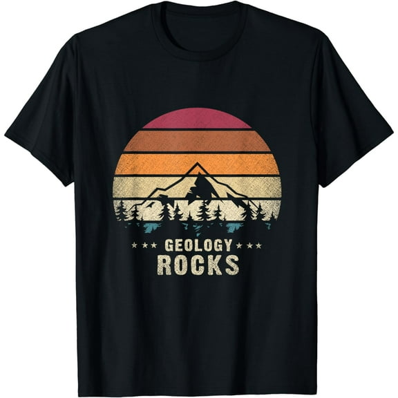Retro Rock Science Paleontology Lover Geology Funny Creative Graphic T-Shirt