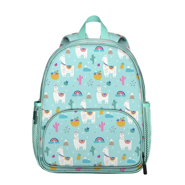 Cartoon Llama Student Backpack – Funny Alpaca Pattern with Kawaii Design, Adorable and Lightweight for School