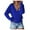Dark Blue, variant on 2026 Womens Knitted Deep V Neck Wrap Sweaters Long Sleeve Crochet Knit Wrap Front Loose Pullover Sweater Tunics Tops