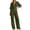 Green, variant on Krdevn Womens V Neck Jumpsuit Batwing Sleeve Waist Cinched Wide Leg Casual Summer Romper,3XL