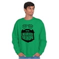 thumbnail image 4 of Baddie Bearded Grandpa Cool Funny Men's Big & Tall Crewneck Sweatshirt Brisco Brands 3X, 4 of 5