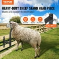 thumbnail image 2 of VEVOR Livestock Trimming Stand, Goat & Sheep Stand 9.37-12.8 inch Adjustable Height 0-5.4 inch Width, Metal Goat Milking and Shearing Stand Attachment Nose Loop Headpiece, Black, 2 of 9