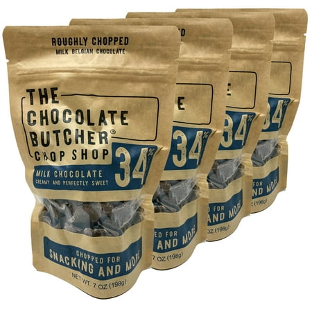 The Chocolate Butcher / Milk Chocolate 34% / Chopped for Snacking or Melting - 4 (Best Way To Melt Milk Chocolate)