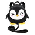 thumbnail image 1 of Mochila para niños pequeños con riendas Mochila Arnés Andadores Cinturón de sujeción Pingüino (negro) oso de fresa Hogar, 1 of 5