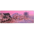 thumbnail image 2 of Japanese Sakura Flower Extended Mouse Pad 31.5x11.8 Inch XL Pink Cherry Blossom Non-Slip Rubber Base Large Mousepad with Stitched Edges Waterproof Keyboard Mouse Mat Desk Pad for Office Home Game, 2 of 7