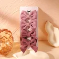 thumbnail image 1 of 4 Pcs/Set Barrette en Polyester Couleur Bonbon Solide pour Enfants Accessoires Cheveux tzw, 1 of 7