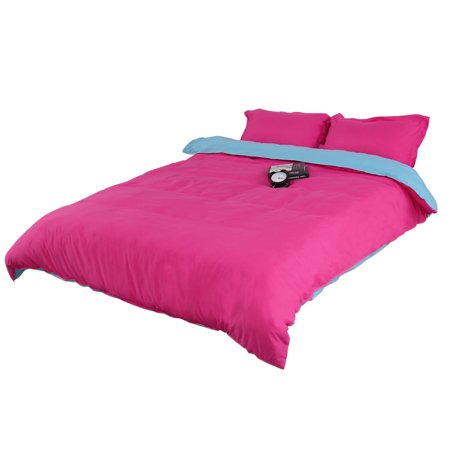 Piccocasa Pure Blue Fuchsia Duvet Cover Pillow Case Quilt Cover