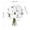 White, variant on Artificial Peony Bouquet with Raffia Wrap, 27 Heads Faux Silk Flowers for Home Vase, Realistic Farmhouse Decor for Living Room Table and Wedding Centerpiece