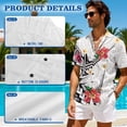 thumbnail image 5 of Jeiento Polynesian Matching Vacation Outfits for Couples Flower Shirt for Men Beach Dresses for Women 2026 Vacation Shirts for Men and Women Matching Hawaiian Outfits, 5 of 6