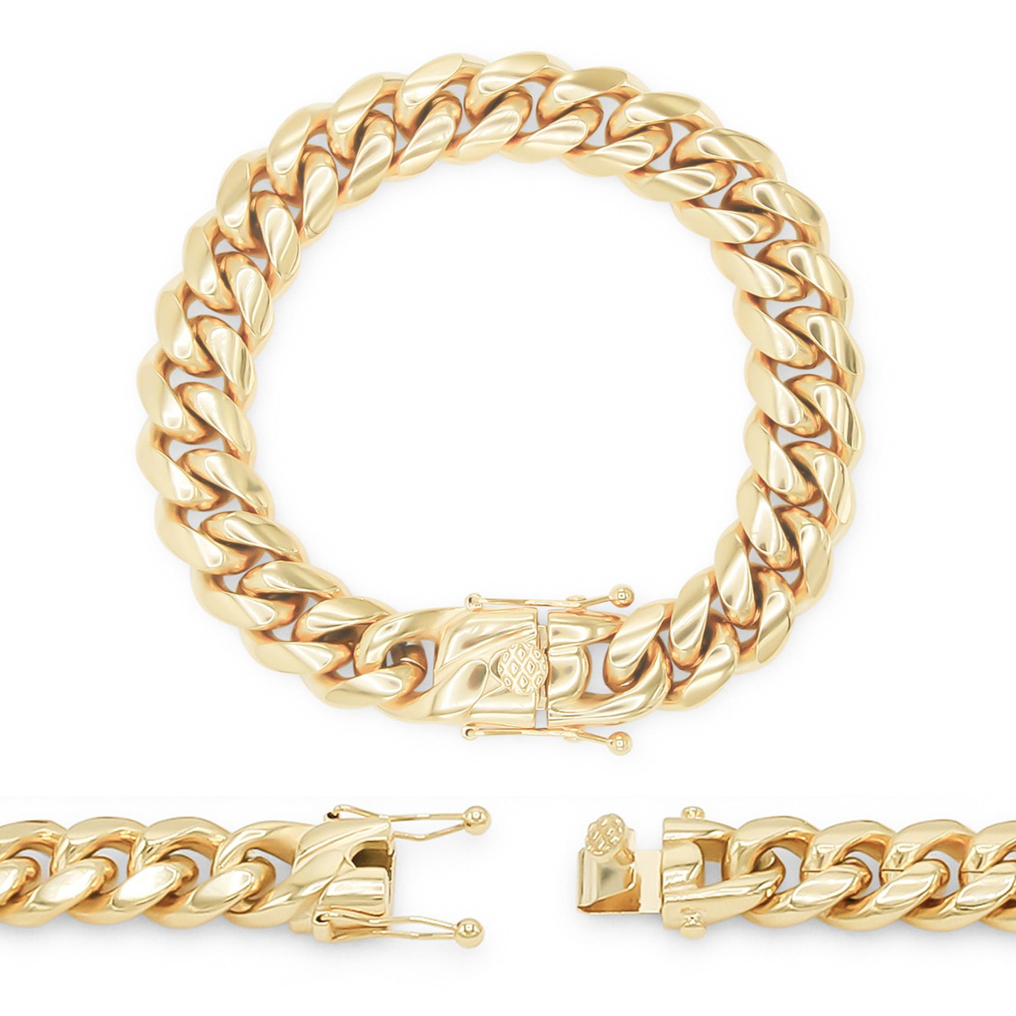 12 Piece Italian Figaro link Chain Bracelet 8mm 14k Gold Plated 8" 9" 20" 24" 30 