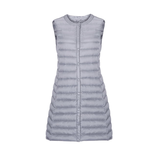 Chaqueta de plumón ligera para mujer, chaleco holgado de longitud media a juego, chaqueta con hebilla, a la moda