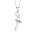 thumbnail image 1 of Sterling Silver Ballet Dancer Pendant Necklace for Girls on Cable Chain 16", 1 of 6