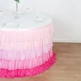 thumbnail image 4 of Balsa Circle 14 feet x 29" Pink Chiffon 5 Tier Ruffled Tutu Banquet Table Skirt Party Trade Show Booth Linens, 4 of 8