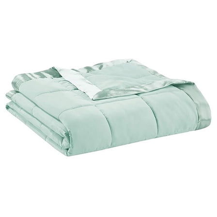 Pemberly Row Polyester Microfiber 3M Solid Blanket in Seafoam Green