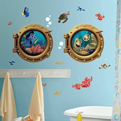 Disney Finding Nemo 19 Big Wall Decals, Bathroom Stickers For Kids
