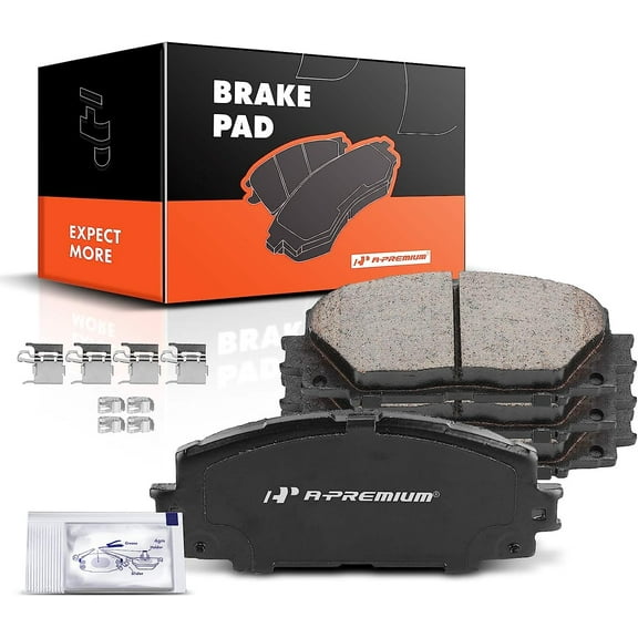 A-Premium Front Ceramic Disc Brake Pads Set Compatible with Toyota Prius 2012 2014-2019, Yaris 2006-2018, Prius C 12-19, Prius Prime 2017, Prius Plug-In & Lexus CT200h 11-17 & Scion iQ 2013 4-PC Set
