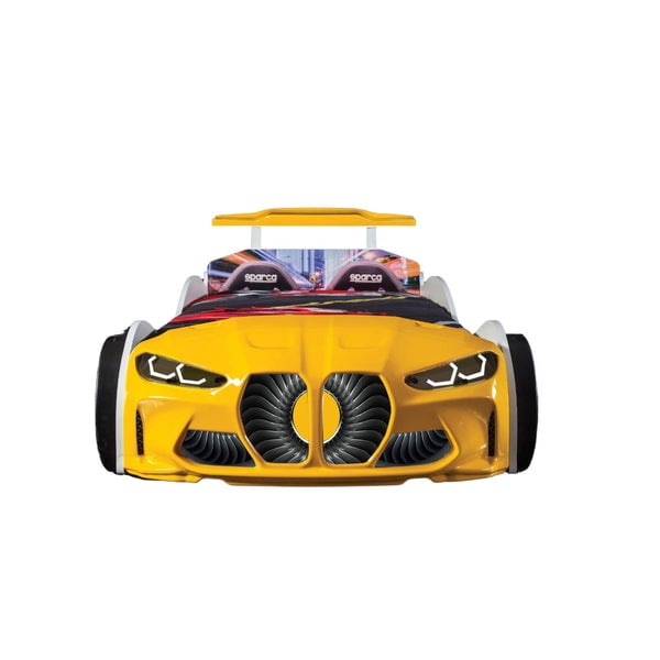 GTX Twin Race Car Bed with LED Lights & Sound FX, Kids Racing Bedroom Furniture