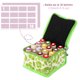 thumbnail image 2 of 1 bolsa de esmalte de uñas, estuche de transporte de esmalte de uñas con capacidad para 16 botellas, para esmalte de uñas y accesorios de manicura, patrón de flores verde, 2 of 7