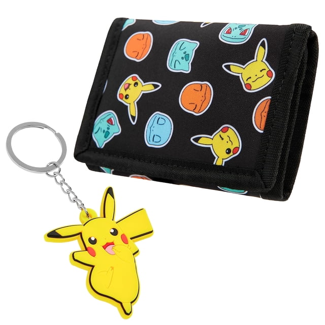 Set de cartera y llavero Pokémon Trifold para niños