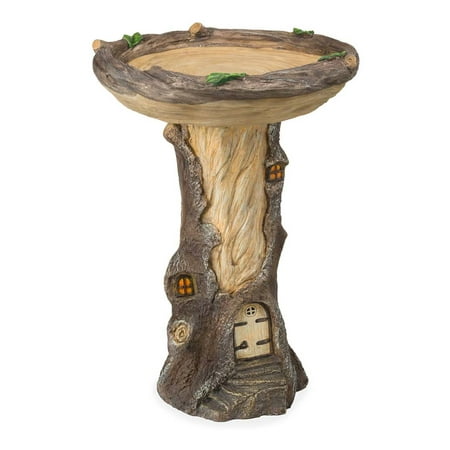 Full-Size Fairy Garden Birdbath - Weather-Resistant with Hand Painted Details