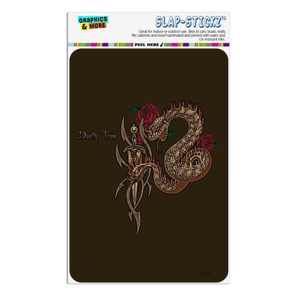 Death Trap Snake Sword Biker Motorcyle Chopper Home Business Office Sign