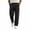 Black, variant on fatyb Mens Casual Pants Elastic Waist Drawstring Travel Pants Solid Color Lightweight Work Pants with Pockets