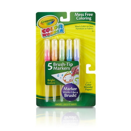 Crayola Color Wonder Brush Tip Markers, Brights