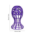 thumbnail image 2 of 2 in 1 Wig Holder Stand, Wig Head Stand for Making Hair Styling Display Hair Extension Hat and Glasses Display Plastic 7.3 X 11.8 in (Purple), 2 of 4