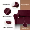 thumbnail image 4 of SANMADROLA 100% Waterproof Couch Covers Velvet Stretch Slipcover for 3 Cushion Sofa Cover Non Slip Leakproof Washable Furniture Protector for Kids Dogs Cats Pets, 4 of 8