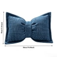 thumbnail image 3 of Eolstice Bow Pillow, Boho Decorative Throw Pillow, Vintage Texture Sofa Pillow for Bed Sofa Living Room Bedroom Home Car Decor,Blue, 3 of 5