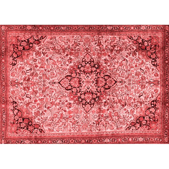 Ahgly Company Indoor Rectangle Medallion Red Traditional Area Rugs, 2' x 3'