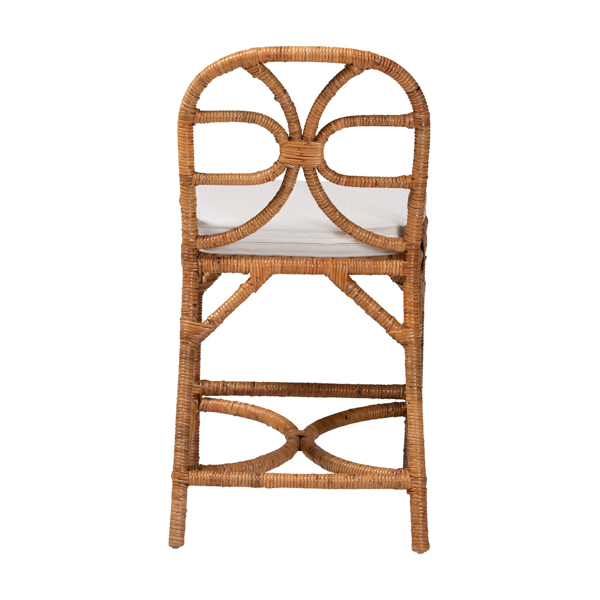 bali & pari Alondra Boho Counter Stool, Counter Height 22", Light Honey
