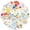 3A-50pcs, variant on 35pcs-50pcs Floral Stickers Nature Daisy Stationery Stickers Cute Kids Stickers for Laptops Notebooks Fridge