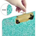 thumbnail image 4 of FMSHPON Mint Glitter Green Clipboard Hardboard Wood Nursing Clip Board and Pull for Standard A4 Letter 13x9 inches, 4 of 8