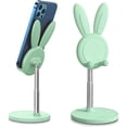 thumbnail image 1 of Cute Bunny Phone Stand, Angle Height Adjustable Cell Phone Stand For Desk, Thick Case Friendly Phone Holder Stand, Compatible With Iphone, Kindle, Ipad, Switch, Tablets, All Phones, 1 of 7