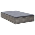 thumbnail image 1 of vidaXL Chaise Longue Double avec Coussin en Rotin Gris, 1 of 5