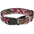 thumbnail image 1 of buckle-down "live hard die young pink" martingale dog collar, 1 of 1