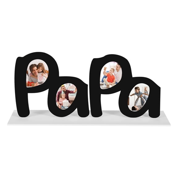 Father's Day Picture Frame,Dad Gifts From Daughter,Dad Birthday Gifts, Dad Photo Holder, Gift -Black